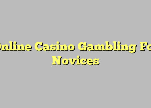 Online Casino Gambling For Novices